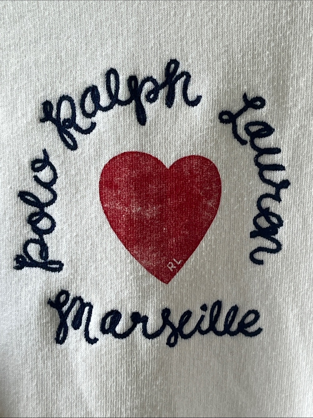 Polo Ralph Lauren Embroidered Marseille Hoodie with Red Heart. - Picture 3 of 13
